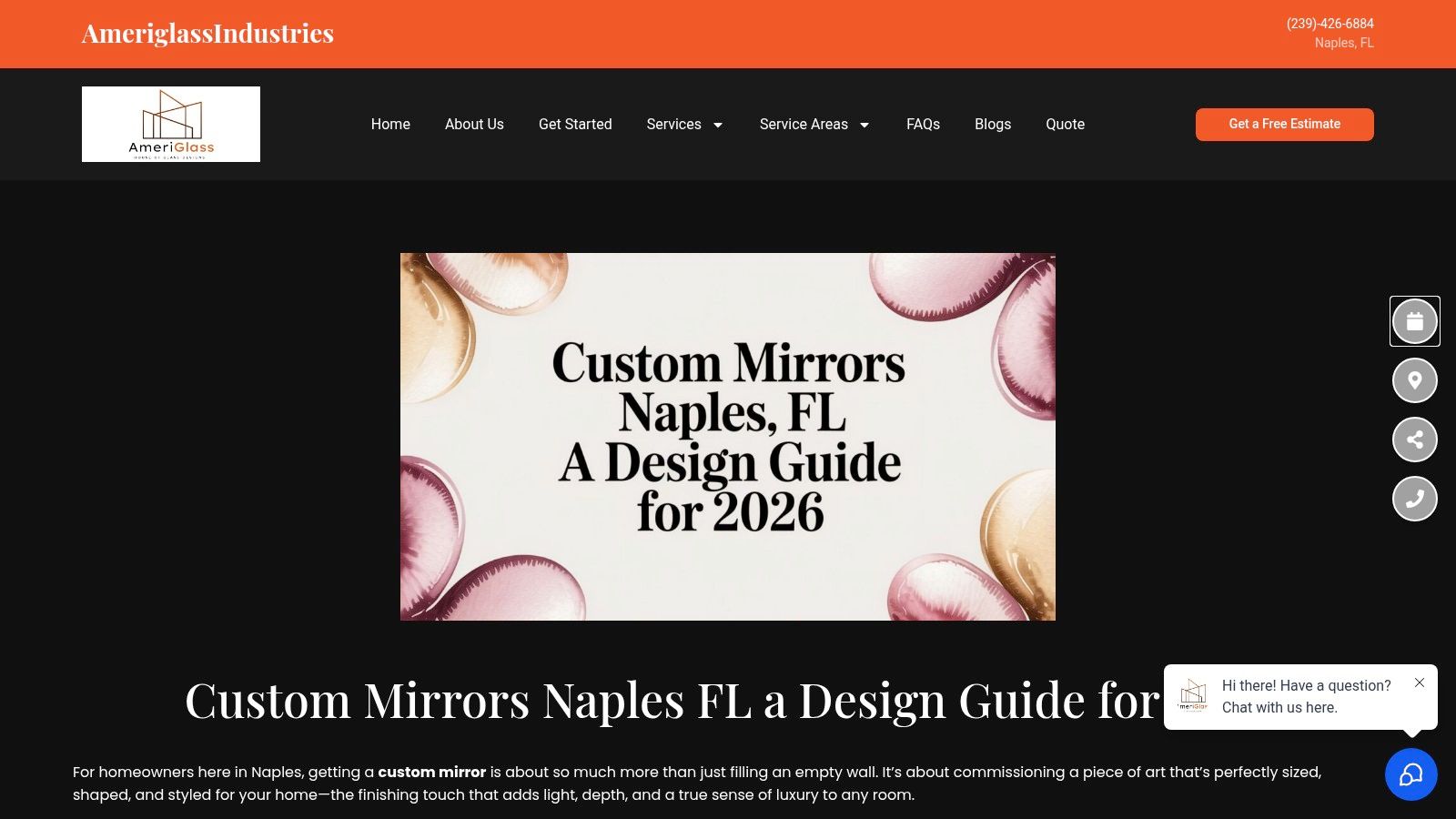 Screenshot from https://ameriglassindustries.com/custom-mirrors-naples-fl/